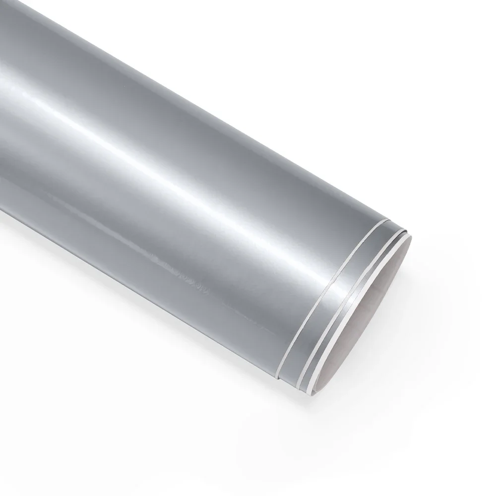 Glänzend Silber Auto Aufkleber Farbwechsel PVC Vinyl Film Blase Kostenloser Auto Wrapping Aufkleber Auto Zubehör Kreative Auto Dekoration – Detail 6