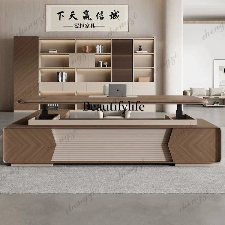 Premium sense light luxury boss table stylish simple modern manager leadership president office table