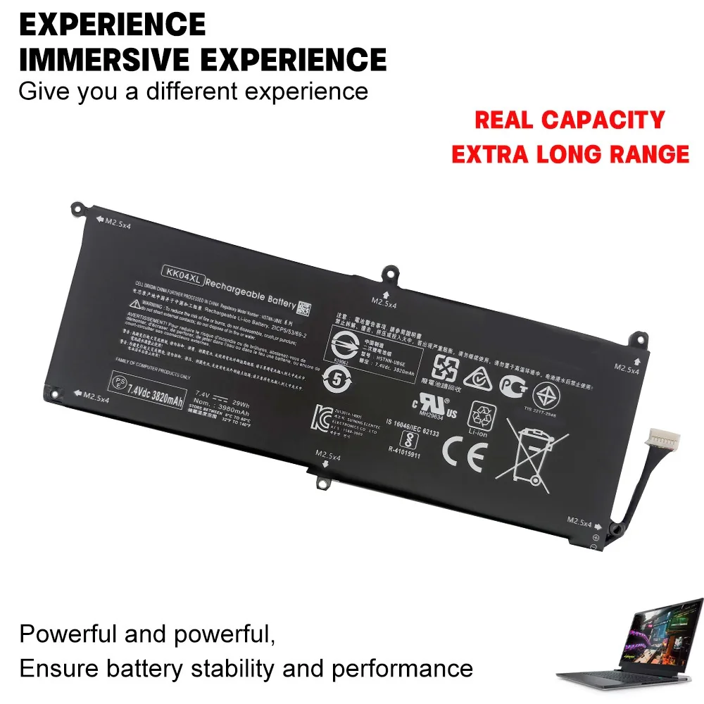 New KK04XL KKO4XL 7.4V 29Wh Laptop Battery for HP Pro HSTNN-I19C x2 612 G1 High quality KK04XL