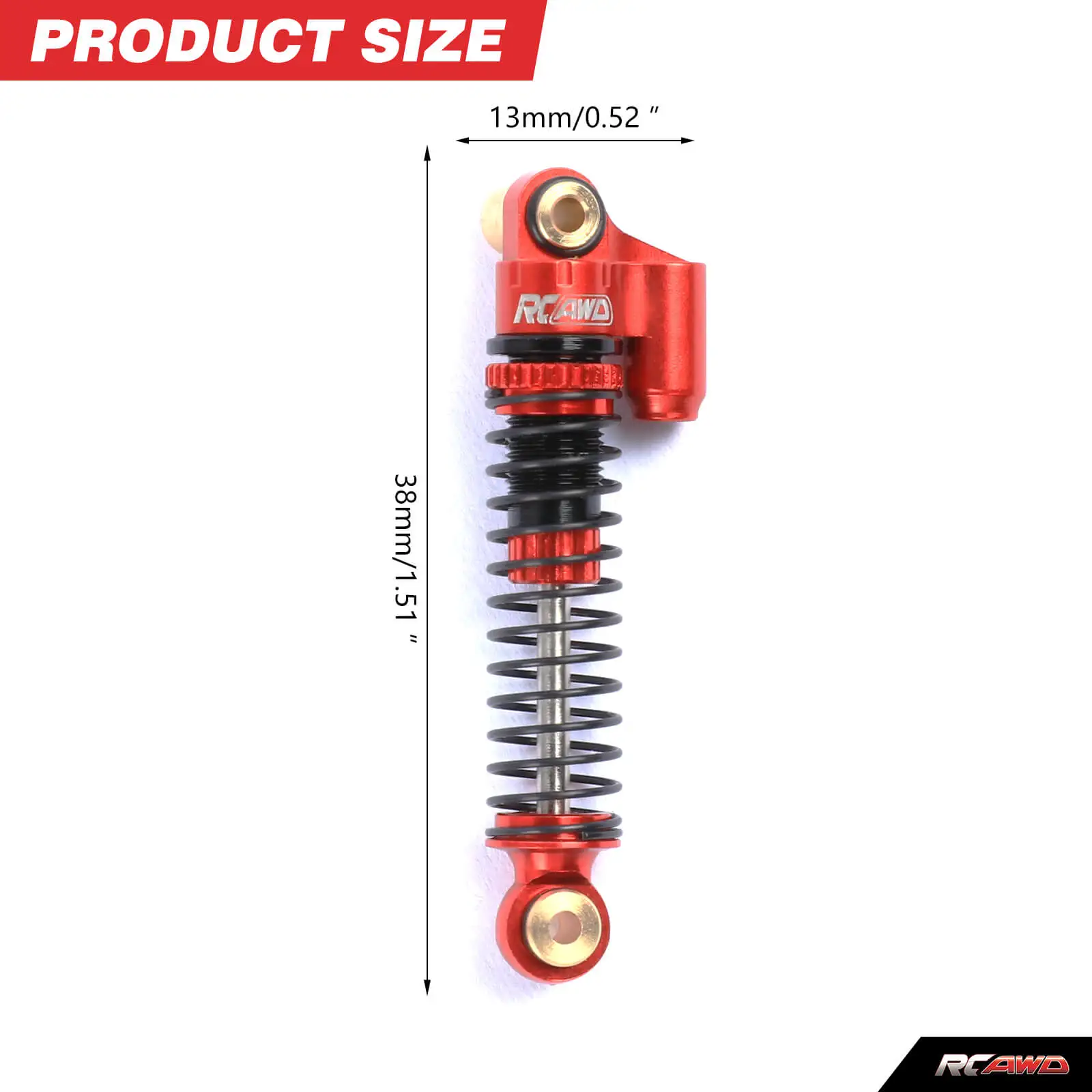 RCAWD front and rear shock absorbers 47mm Oil filled For 1/18 HOBBYPLUS 4WD Crawlers upgrades parts