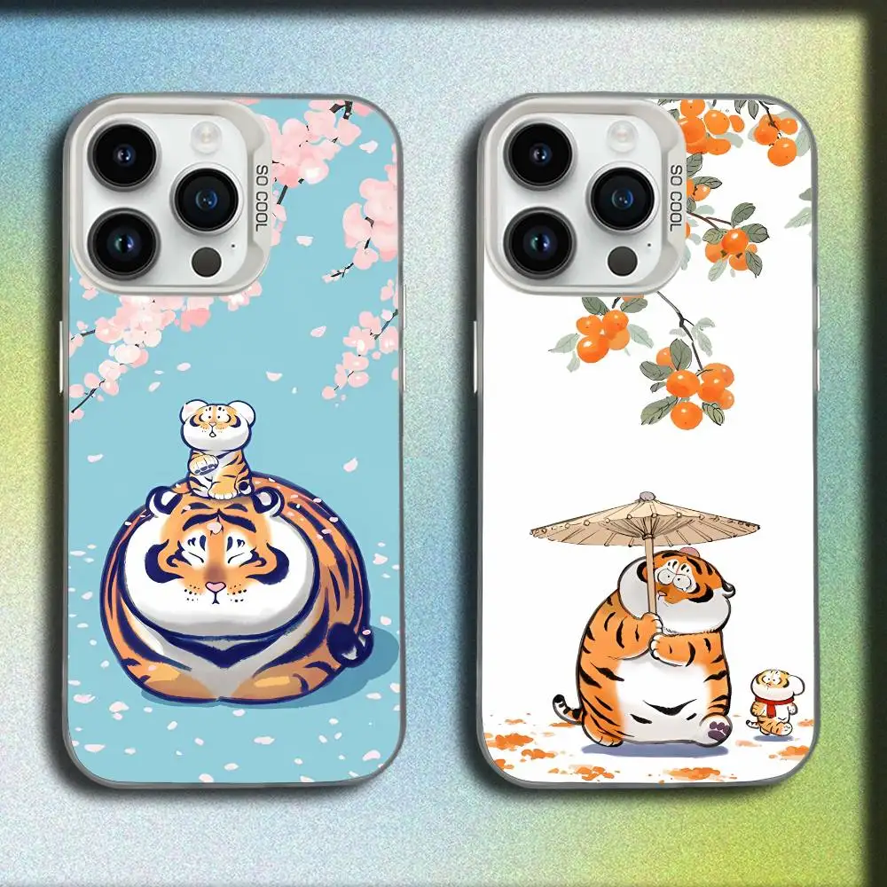

Cute Cartoon Tiger Phone Case For iPhone 17,16,15,14,13,12,11,Pro,Max,Plus,E,SE4,Air,Mini White IMD Box