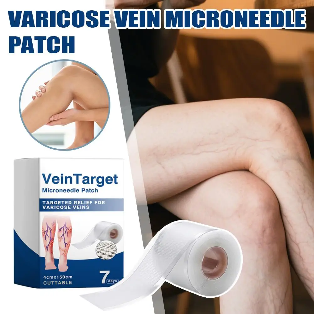 Parche de microagujas nano para venas varicosas, ingredientes naturales, alivio para las piernas, tratamiento para las venas araña, para todo tipo de piel, alivio del dolor