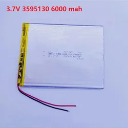 Good Qulity large capacity 3.7V 3595130 6000 mah each tablet universal rechargeable lithium batteries