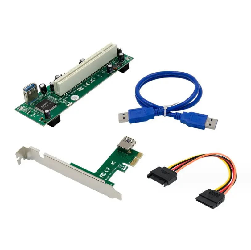 Karta PCI-Express PCI-e do Pci Adapter karty PCIe do podwójnej gniazdo PCI karta rozszerzeń USB 3.0 dodać na karty konwerter