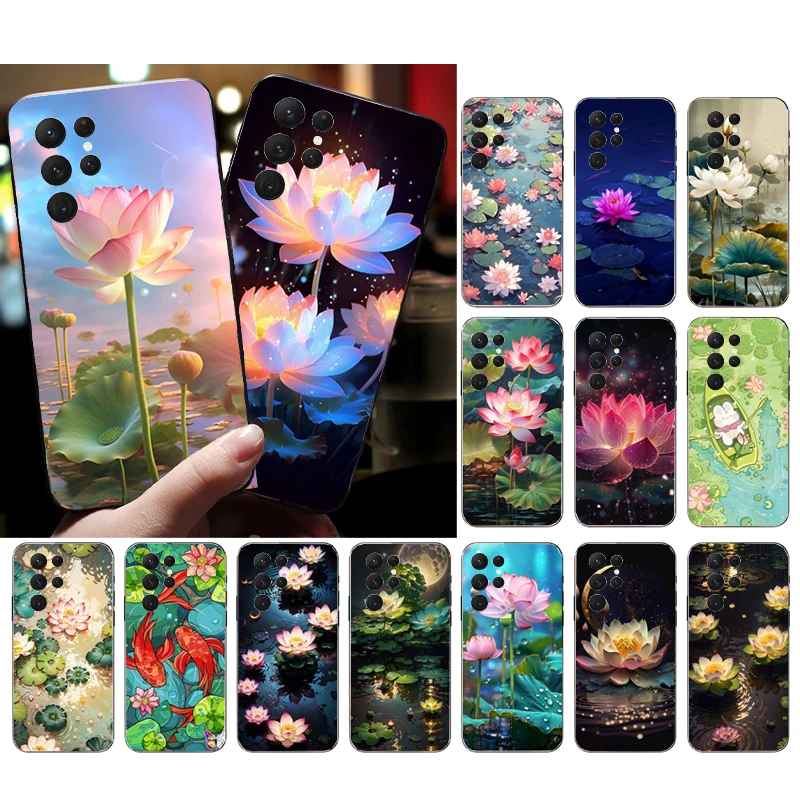 Lotus Phone Case For S24 S23 S22 S21 S20 Ultra S20 S22 S21 S23 S20 FE S24 Plus