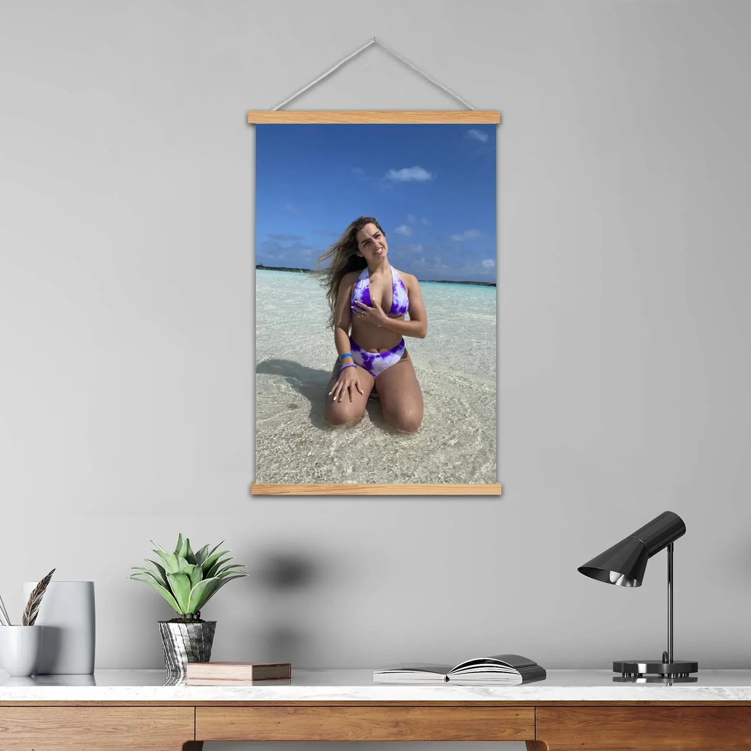 أديسون راي مؤطرة جدار اللوحة قماش ملصق فني وفن جدران، ديكور غرفة نوم الأسرة الحديثة، الملصقات، اللوحة الزخرفية