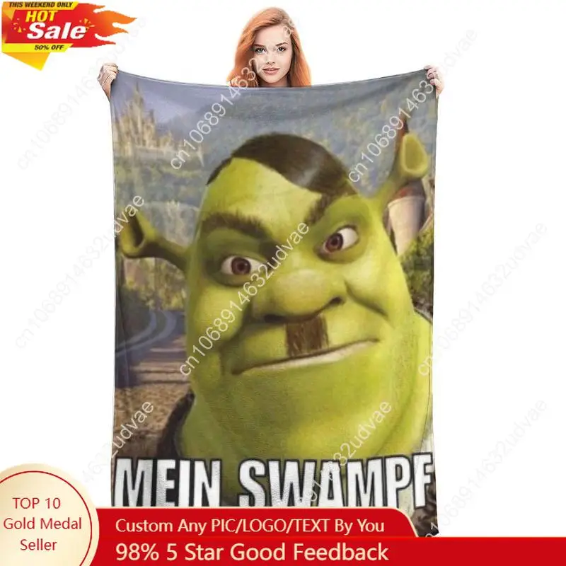 

Shreks Pun Funny Memes Blanket Ultra Soft Throw Blankets for Sofa 50x60 Inch Multiple Sizes Rug Piece Custom blankets