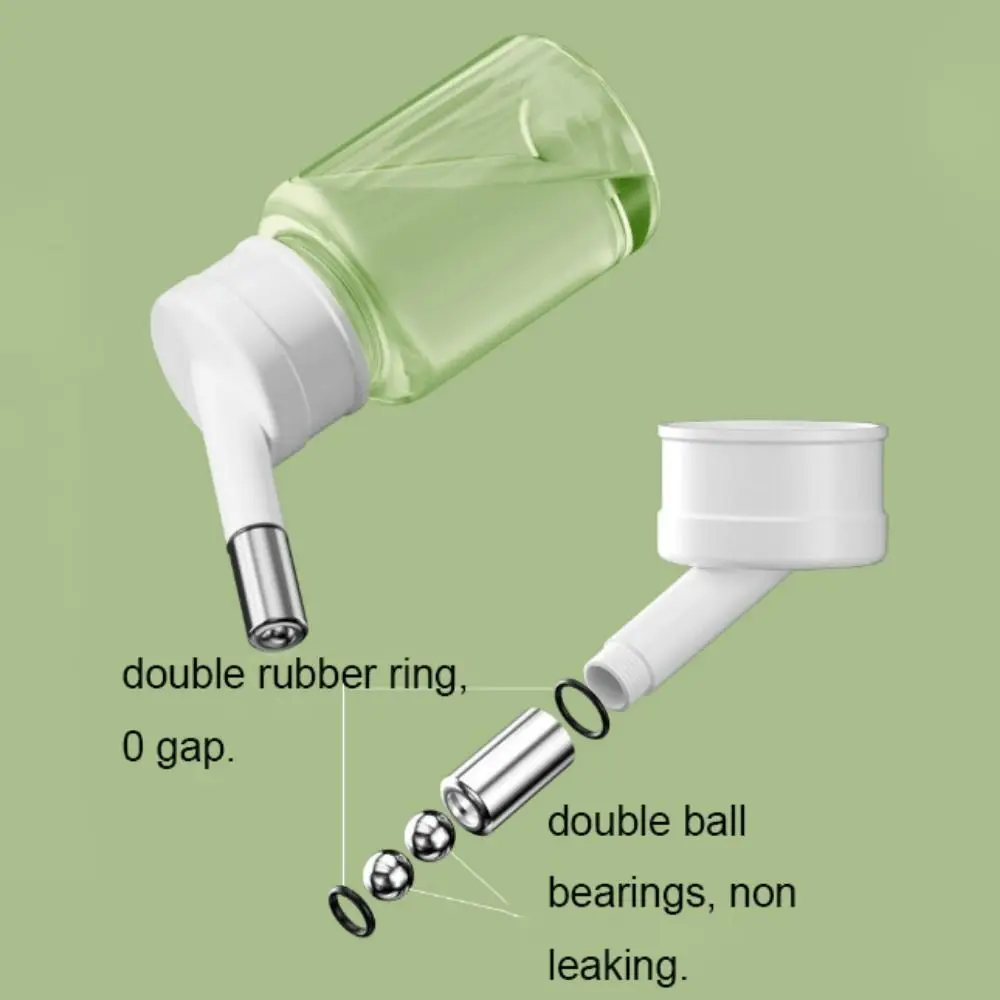 Dispensador de agua para hámster colgante, cabeza de cuentas, botella de agua para hámster a prueba de fugas, bebedero automático para hámster de 80/120ml
