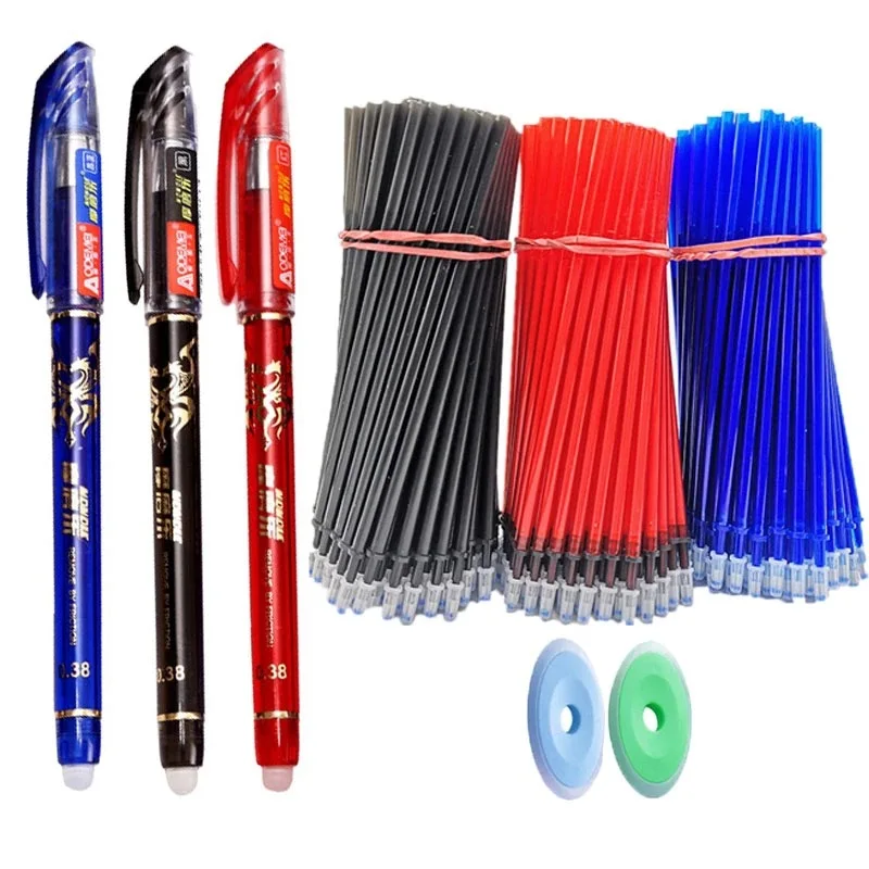 25 Pieces/Set Of Gel Erasable 0.5mm Neutral Pen Blue Black Red Ink Ballpoint Pen Writing Supplies Office School Student Statione