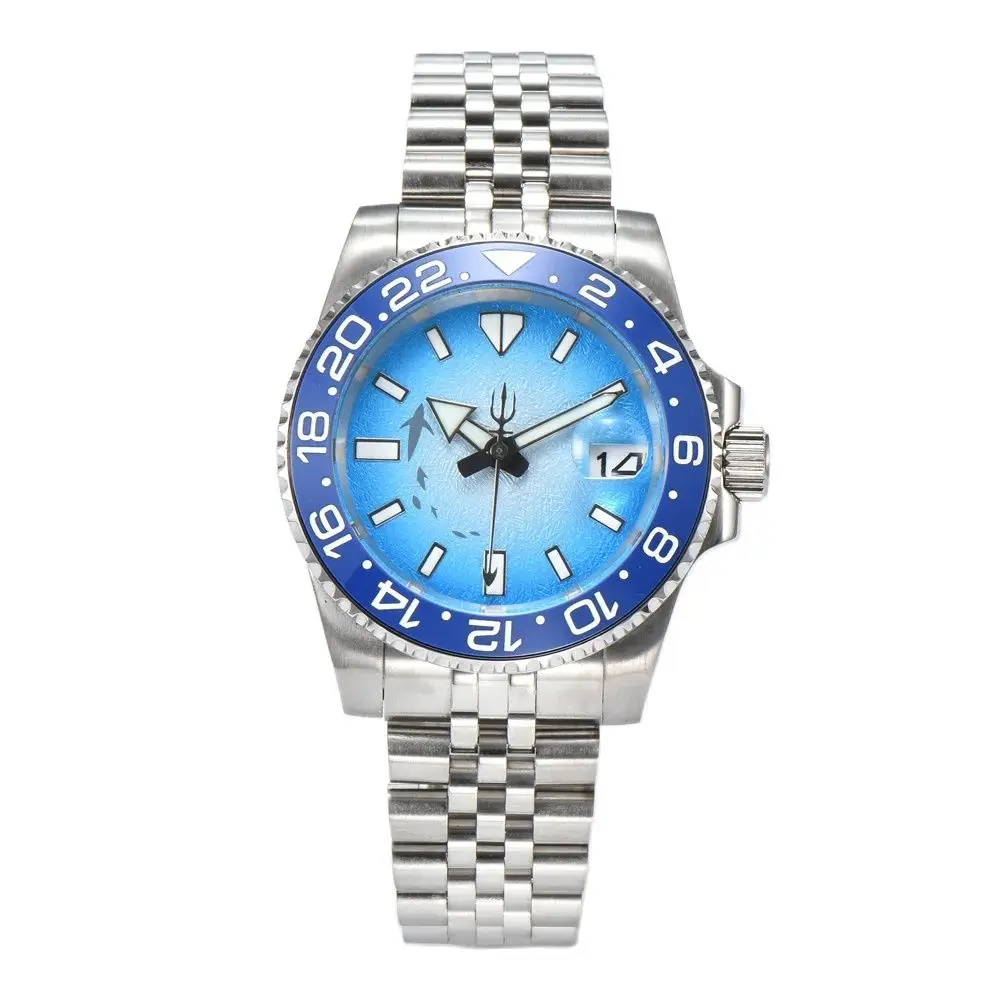 

PARNSRPE 40MM NH35 20bar Men's automatic diving watch Bracelet 3.8 Crown sapphire crystal Luminous pointer