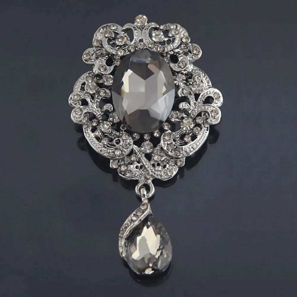 Retro Fashion Brooch Luxurious Men's Women's Chest Flower Collar Needle Adjustable Fixed Multifunctional Accessory