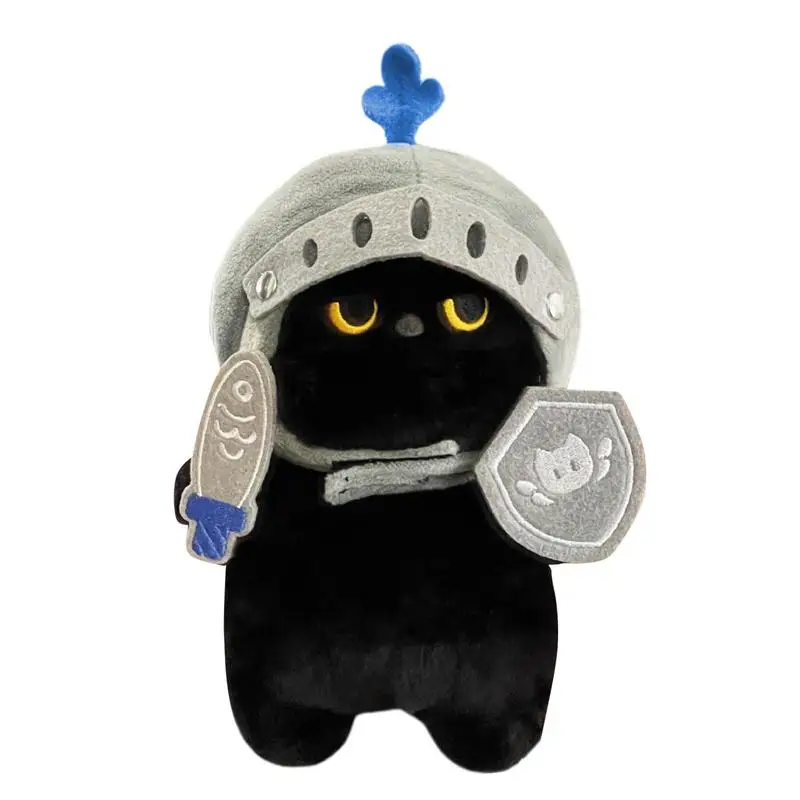 Cat Plush Toys Animal Plush Doll Stuffed Knight Cat Toys Soft Cat Plush Stuffed Animal Toy for Boys Children and Kids