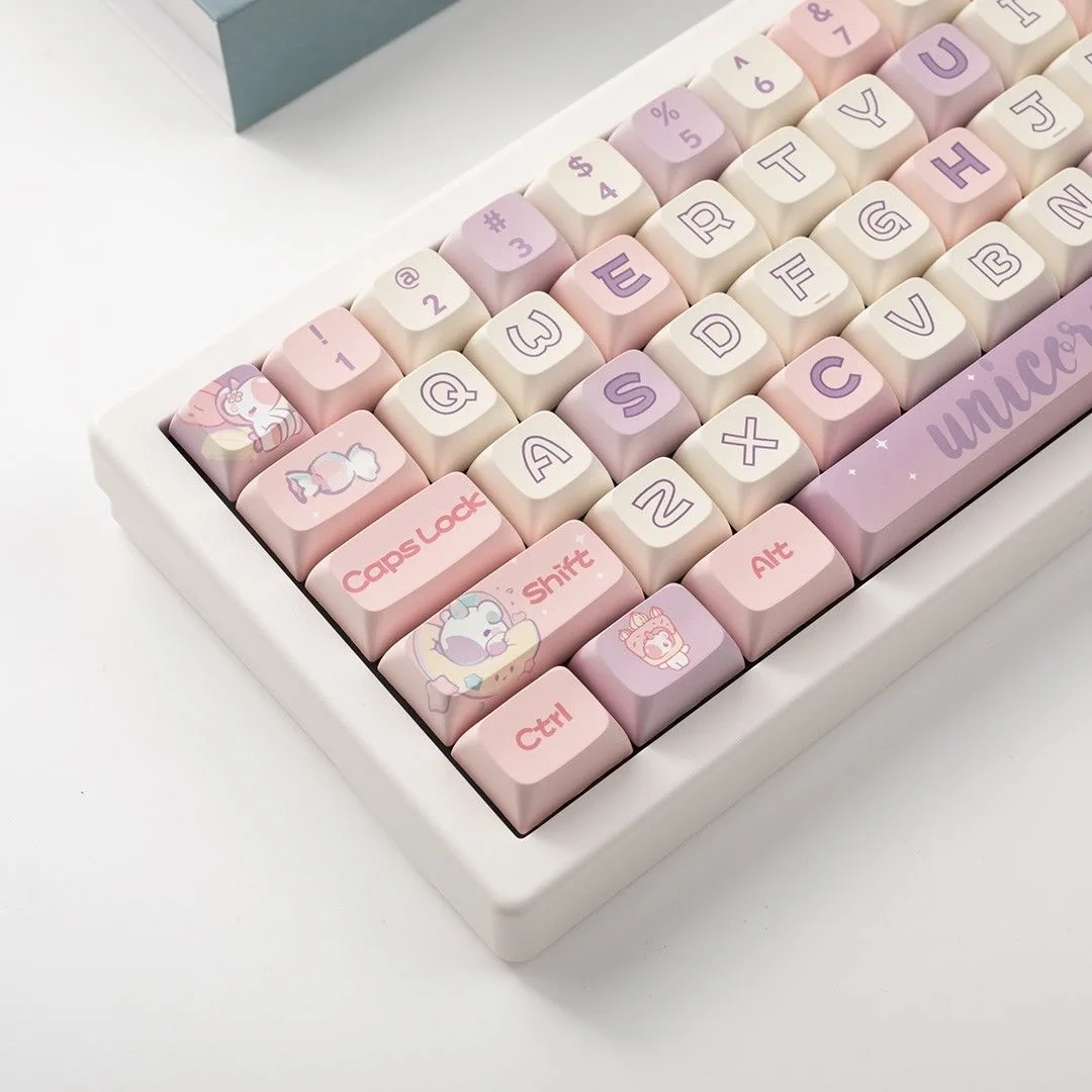 133 Keys Fresh Lovely Keycaps XDA Profile PBT Dye Sublimation Keycap For MX Switch Mechanical Keyboard GK61/64/67/75/87/96/980