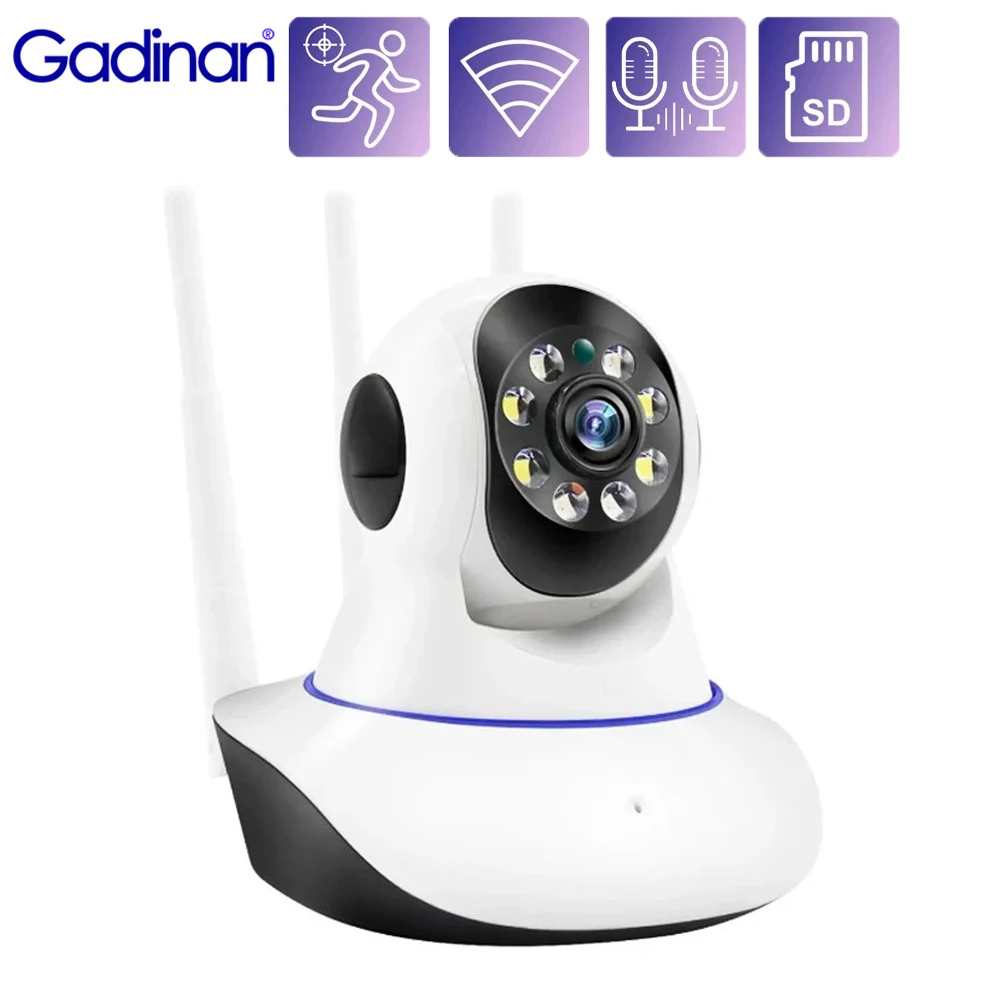 

Gadinan 1080P IP Camera WIFI PTZ Two Way Audio Wireless Security Surveillance Baby Monitor Video Record for Home Room Apartment