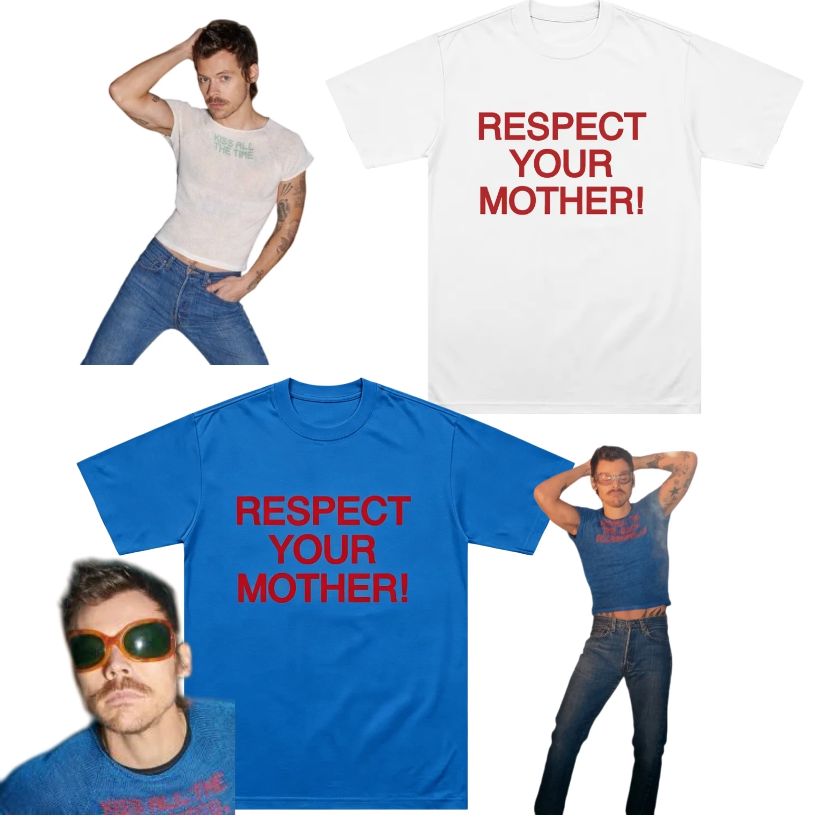 Respect Your Mother Tee Harry Styles Together, Together Tour 2026 T shirt 100%Cotton Unisex Men‘s Women's T-Shirt Y2k Fans Tops