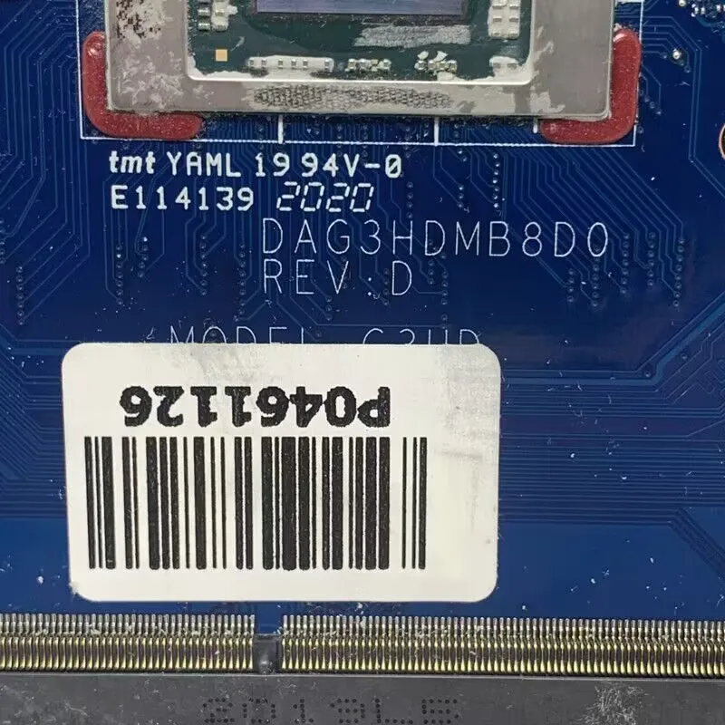 

Материнская плата DAG3HDMB8D0 GTX1650/GTX1650TI с процессором R5 4600H/R7 4800H для материнской платы ноутбука HP 15-EC, 100% полное тестирование, работает хорошо