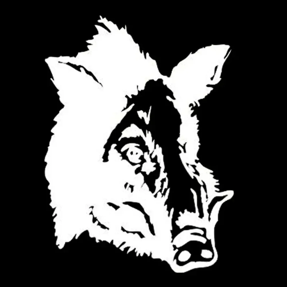 

1pc Wild Boar Head Silhouette Waterproof Sticker, Decal for Car SUV Truck Window Bumper Decor