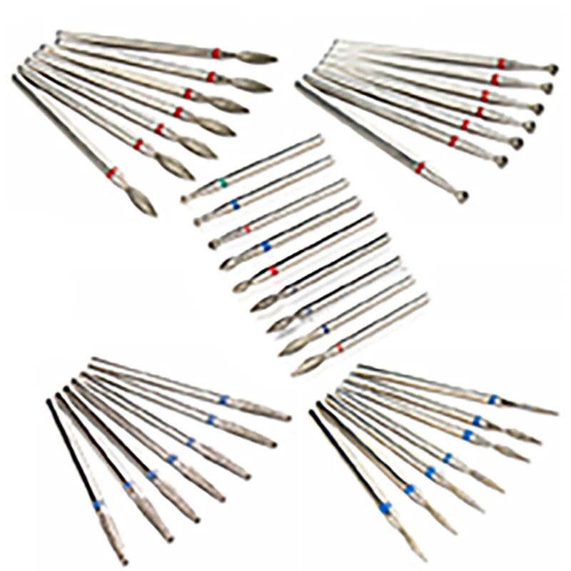 매니큐어 세트에 대 한 8pcs 다이아몬드 밀링 커터 네일 드릴 비트 액세서리 매니큐어 커터에 대 한 노즐 페디큐어 샌딩 네일 파일