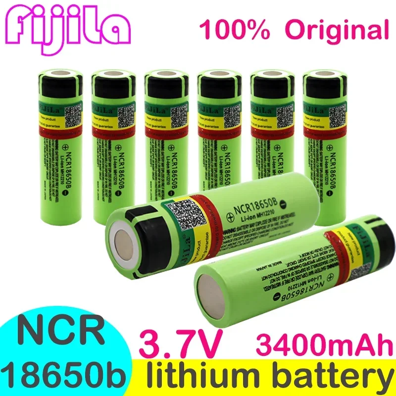 Rechargeable Lithium Battery - 100% New Original NCR18650B 3.7V 3400 mah for Flashlight and USB Charger