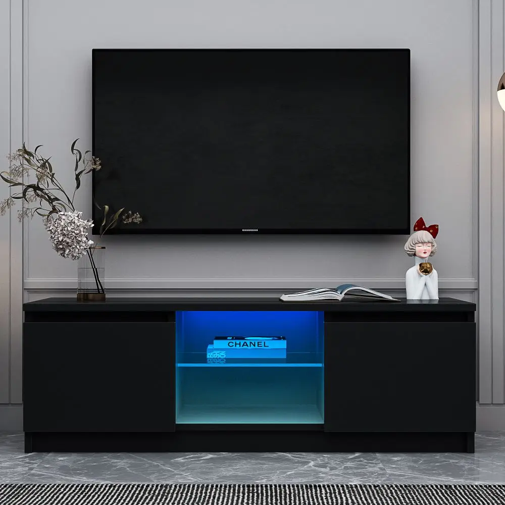 TV Cabinet Wholesale, TV Stand with Lights, Modern LED TV Cabinet with Storage Drawers, Living Room Entertainment Center