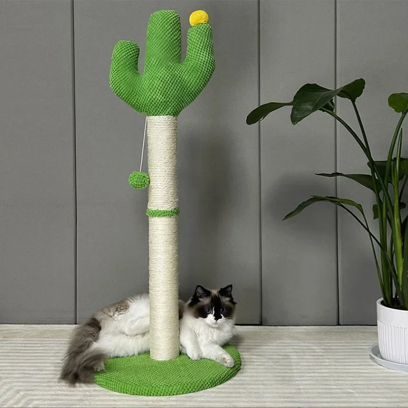 Cactus Cat Scratching Board Cat Scraper Cactus for Young and Adult Cats Cat Climbing Frame Toy Interactive Kitten Scratcher