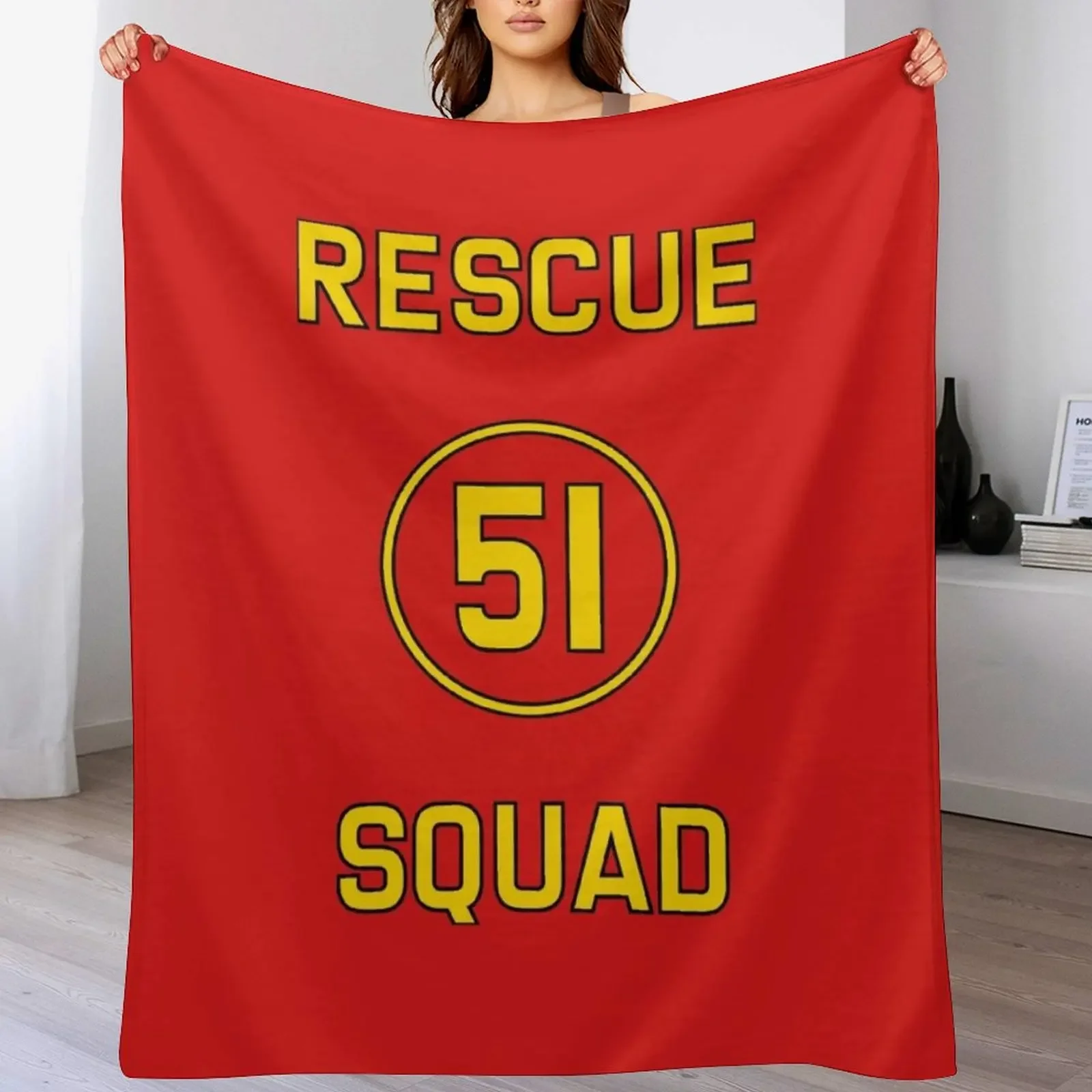 

Emergency Squad 51 Rear of Truck Reproduction Logo Throw Blanket Soft Breathable Blanket for Night Sleeping