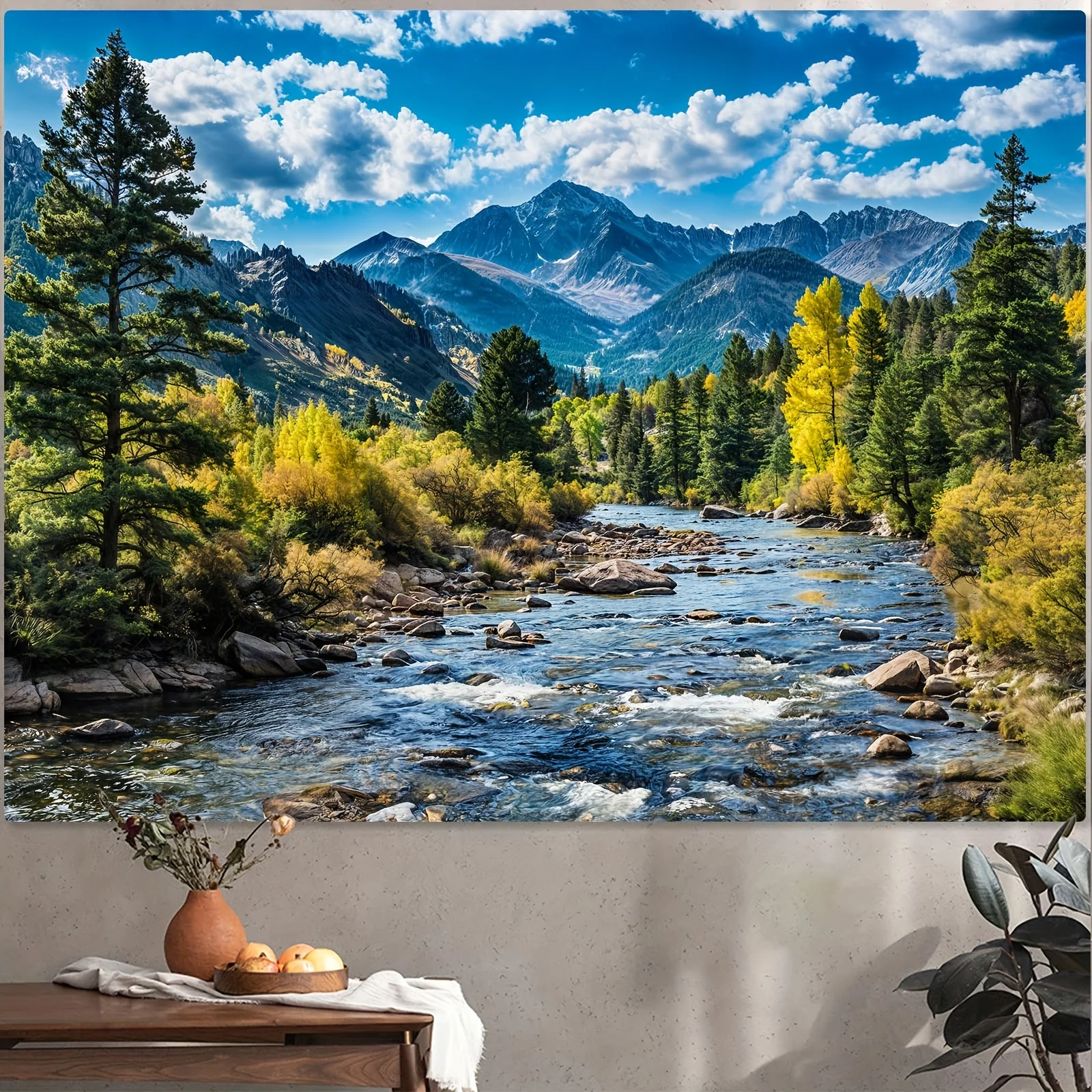 VIKAMA Scenic Tapestry for Bedroom Living Room Dormitory Party Background Wall Decoration 2D Graphic Design Home Decor