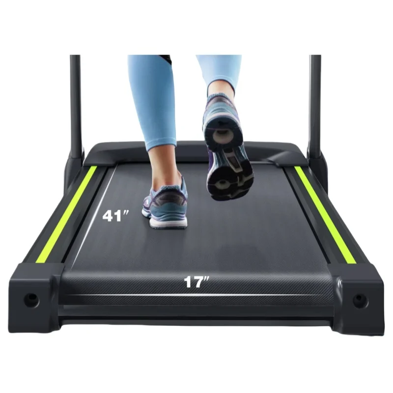 Heavy-duty Foldable Incline Treadmill, Wireless Heart Rate & Shock Absorption for Home Gym