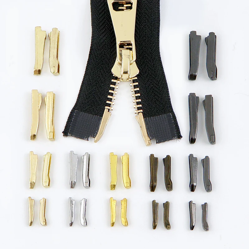 

10/20Sets Two-way Zipper Stopper 3# 5# 8# 10# Metal Zippers End Lock Clip Clothes Zips Non-slip Plugs Fastener Sewing Zip Repair