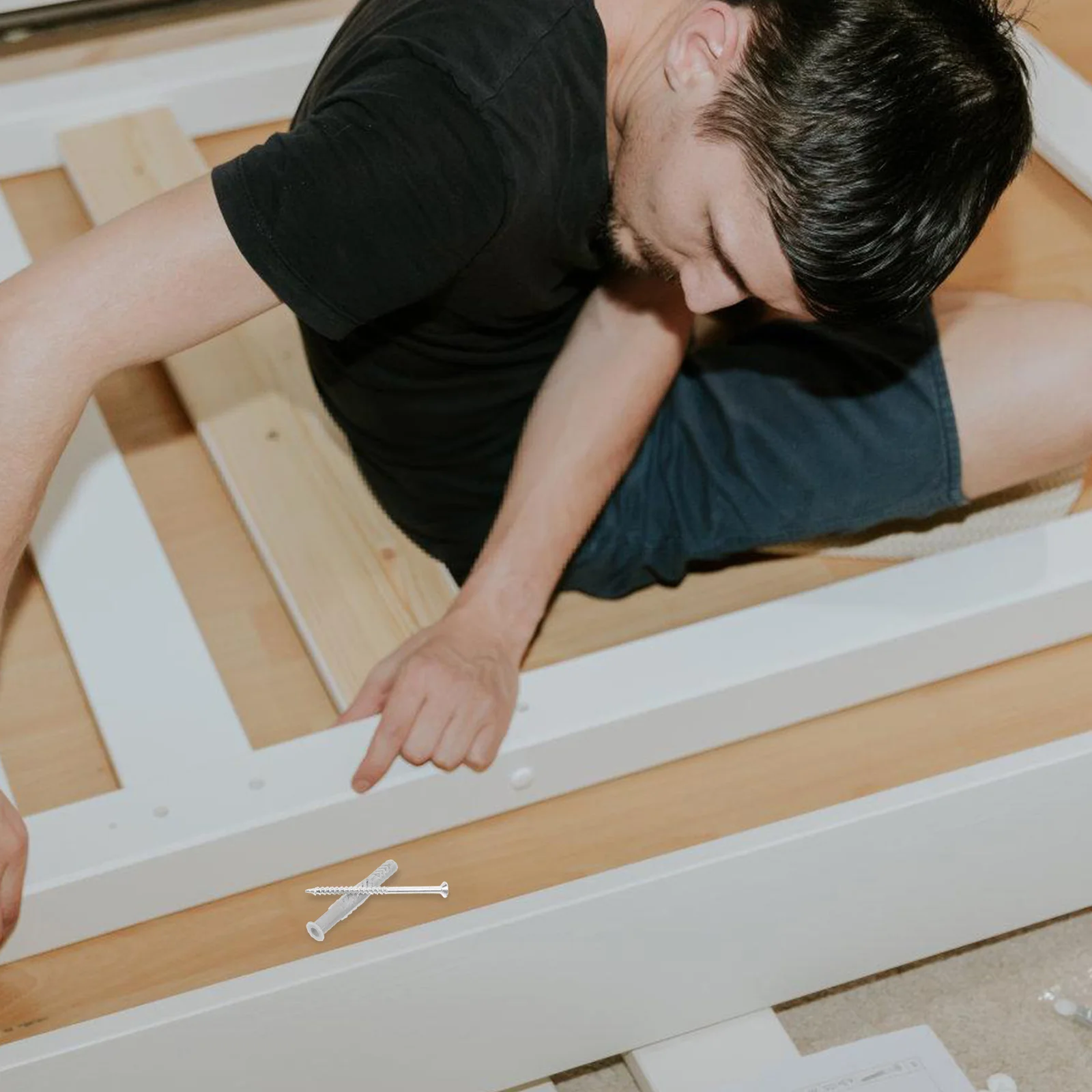 

20pcs Expansion Tube For Drywall Self-Drilling Hollow Wall Anchors Plasterboard Plugs Screws Silver Wall Installation Fastener