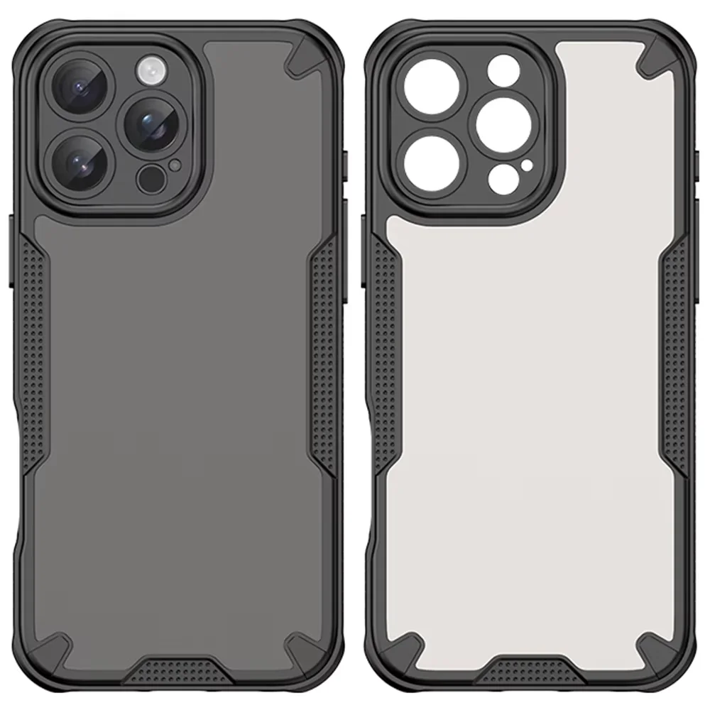 حافظة لهاتف أبل آيفون 16 16e 15 14 13 12 11 Pro XS Max Plus Mini SE3 SE2 XR 7 8 عدسات مقاومة للصدمات