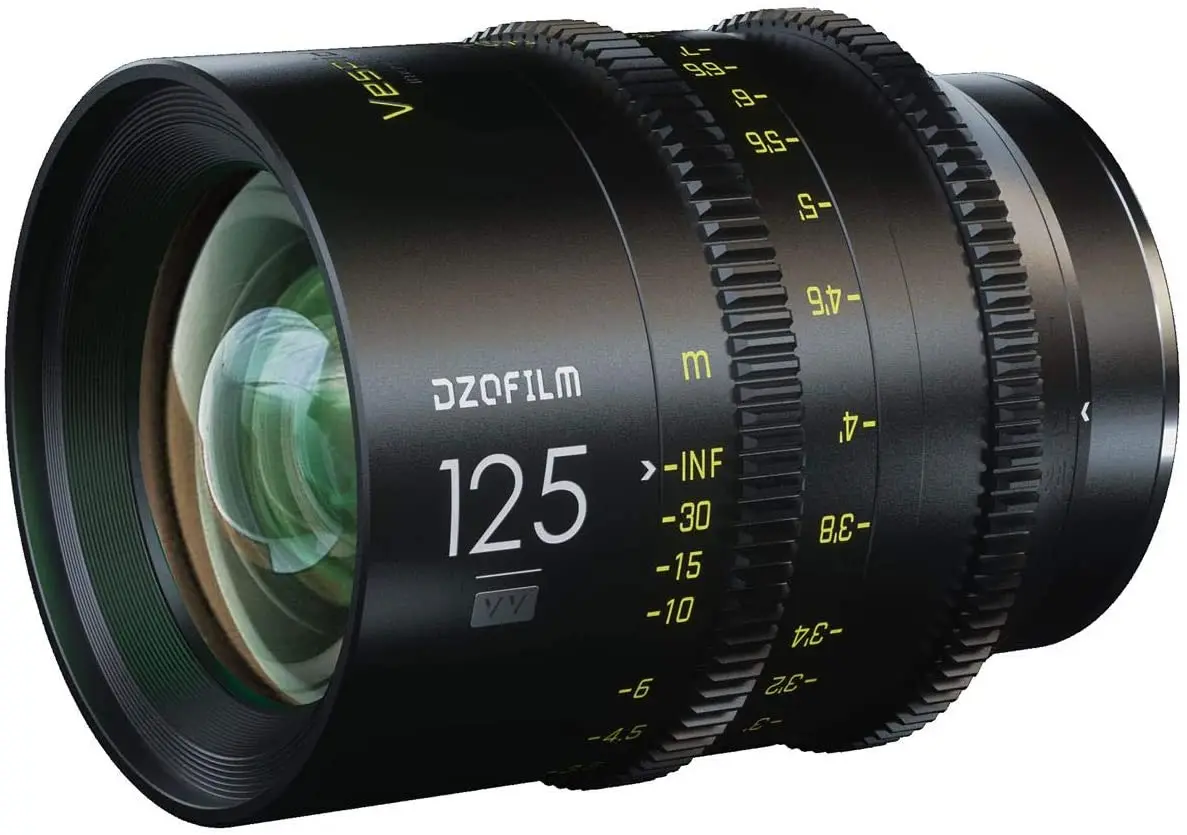 DZOFILM Vespid Prime 125mm T2.1 Cinema Lens for Full-Frame Vista Vision Camera, PL-Mount