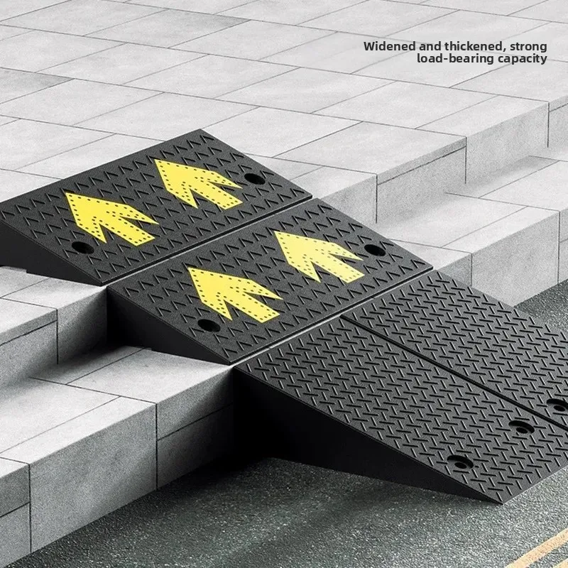 Rubber Plastic Step Pad Anti Slip Car Door Sill Protector Curb Ramp Threshold Strip for Vehicle Entry Exit Safety