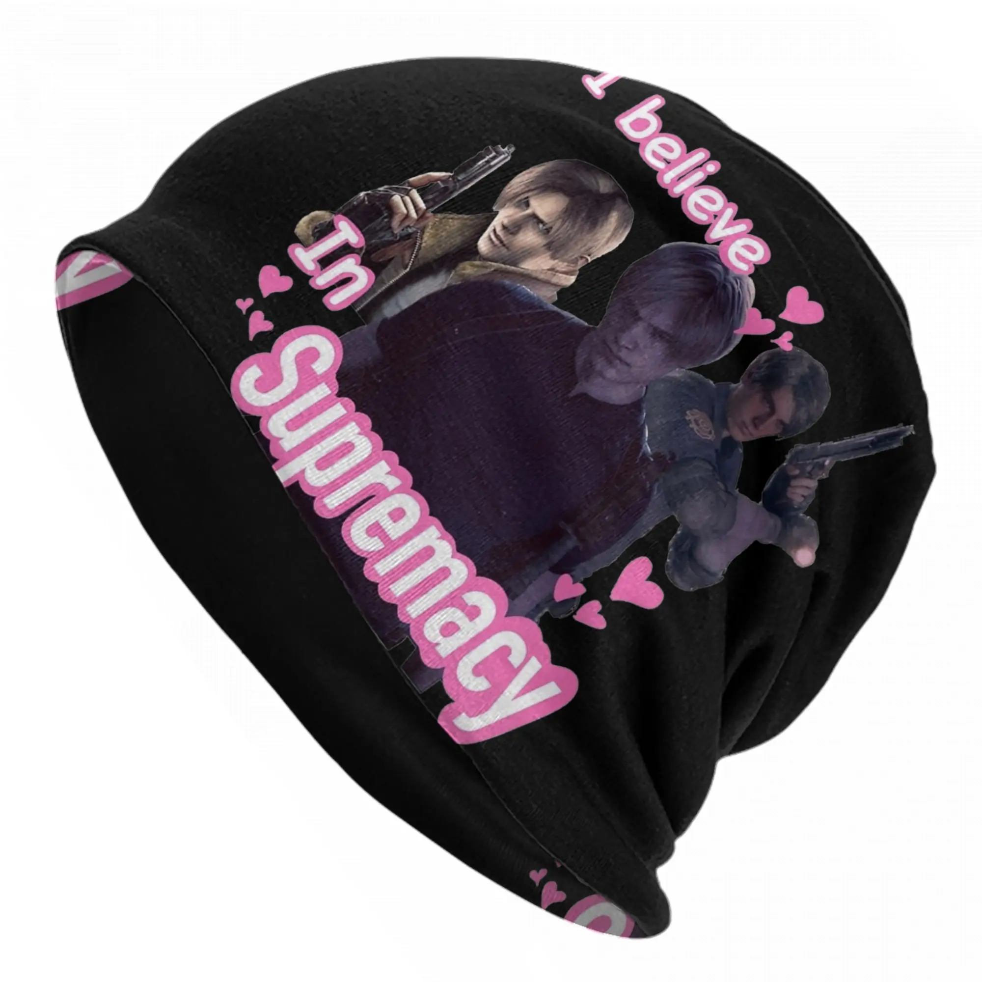 I Believe in Leon Kennedy Resident Cap Fashion Eviled Adult Street Skullies Beanies Hat Spring Warm Dual-use Bonnet Hat