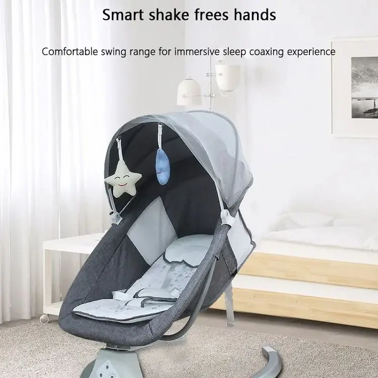 IMBABY Baby Rocking Chair Smart Baby Bassinet Electric Swing for Children Adjustable Chaise Longue for Baby Cradle with Music