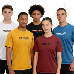 Quick-Drying Breathable Running T-Shirt Men Women Sports Top for Marathon Gym Training Athletic Workout Moisture Wicking Tee RT