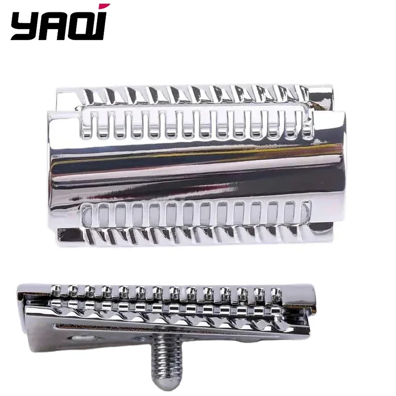 YAQI Новый двусторонний верх агрессивного хромированного цвета для мужского бритья, безопасная бритвенная головка, высокое качество, простой аксессуар для бритвы