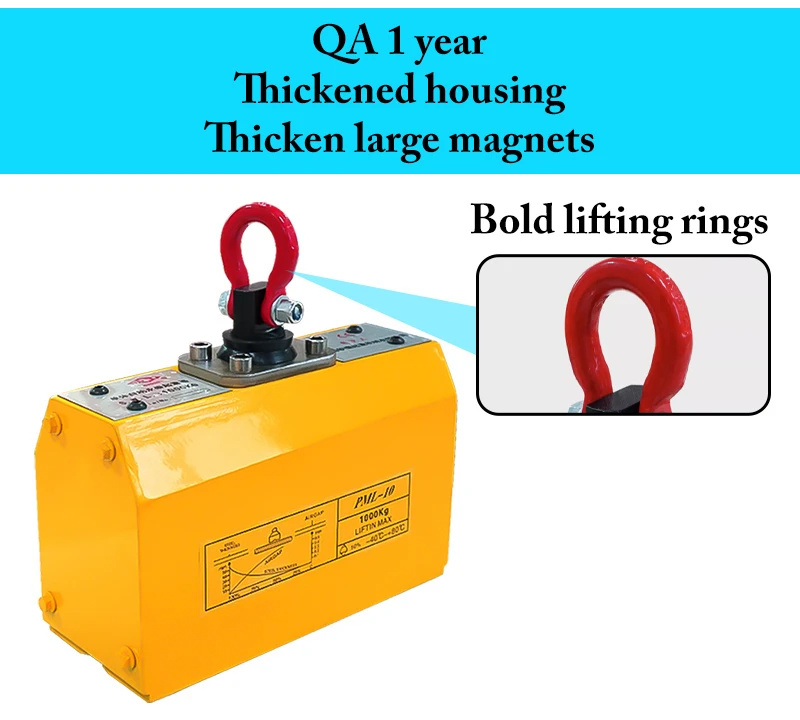 1000 kg permanent magnet lift 10 tons lifting magnetic 10000 kg lifting magnet