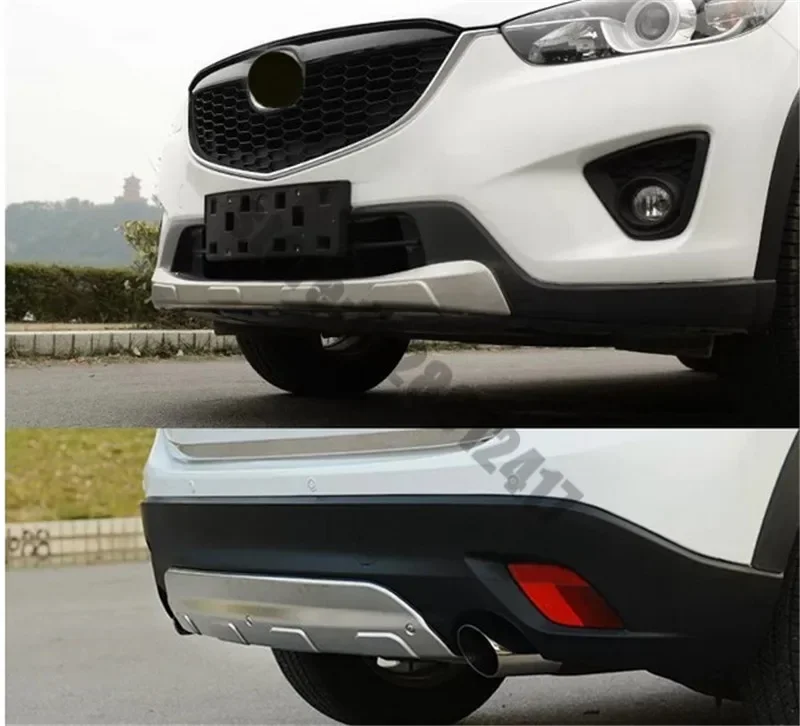 

Stainless steel front and rear Bumper Protector Skid Plate cover FOR Mazda CX-5 CX5 year 2012 2013 2014 2015 2016 Car styling