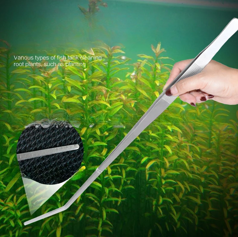 48cm Stainless Steel Aquarium  - Planted Clip Tweezers recension och pris