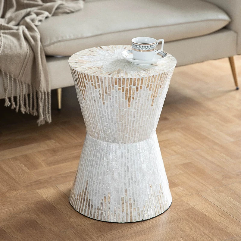 Nordic Furniture,Natural Shell Tea Table,Home Decoration Coffee Table,Art Storage Desk,Creative Display Stand,Decor Side Table
