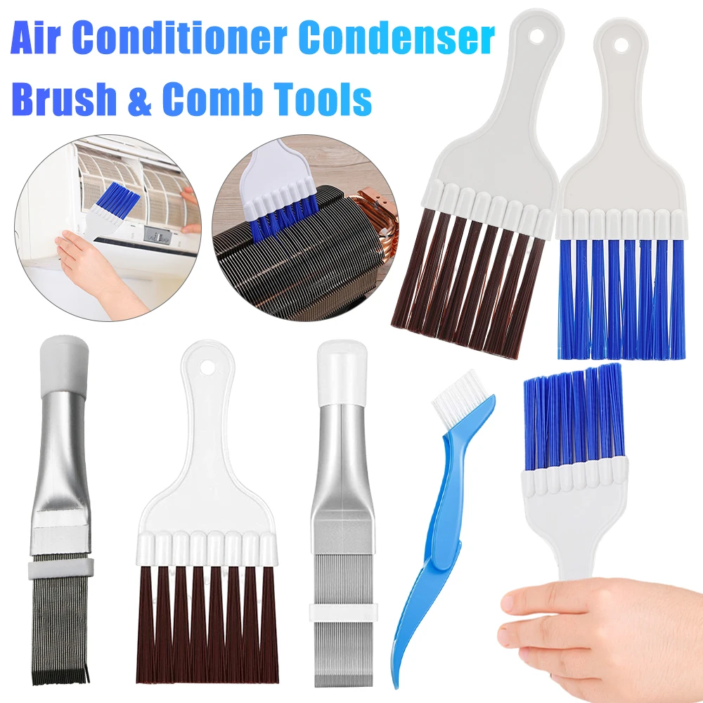 Air Conditioner Fin Cleaning Tool Home Cleaning Tool Coil Comb A/c Hvac Condenser Radiator Universal Folding Brush Cleaning Tool