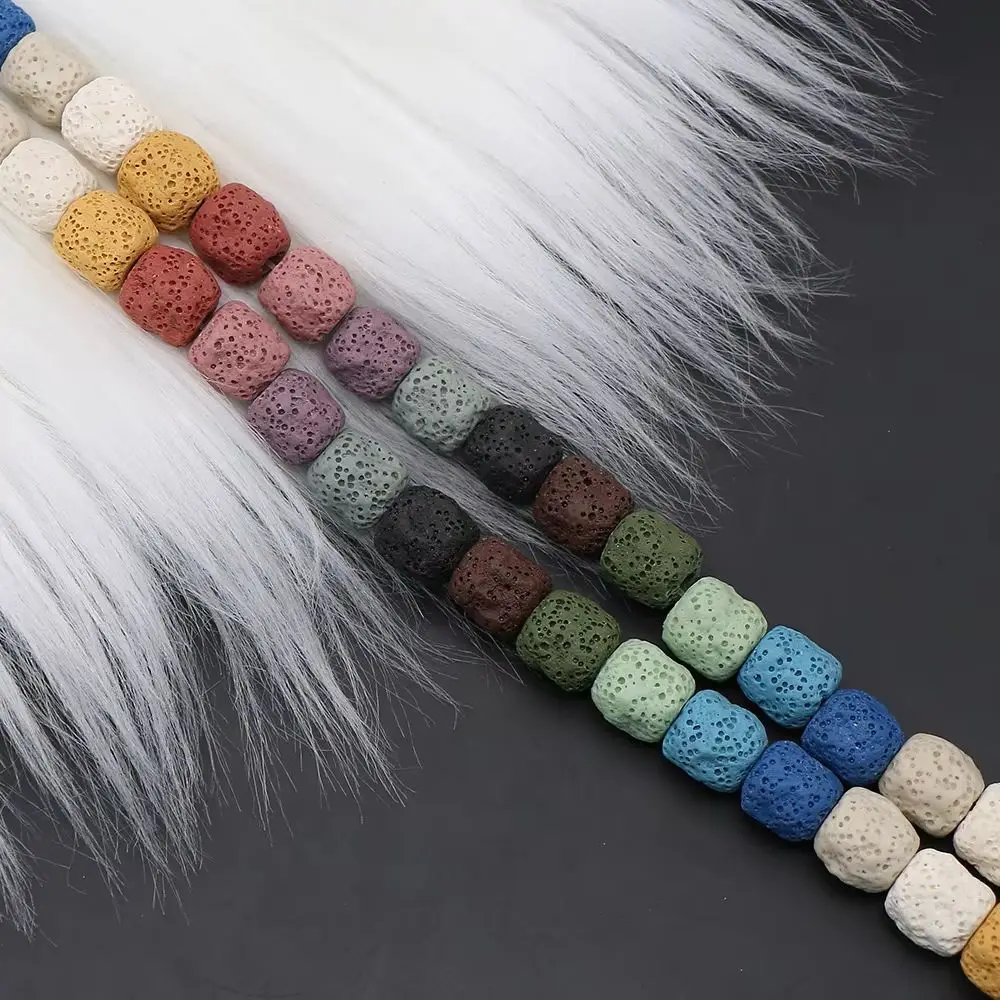 

Unique Dyed Volcanic Rock Irregular Raw Stone Loose Bead 12x12mm Mixed Color Semi-Precious Handmade Jewelry Accessories 1 Strand