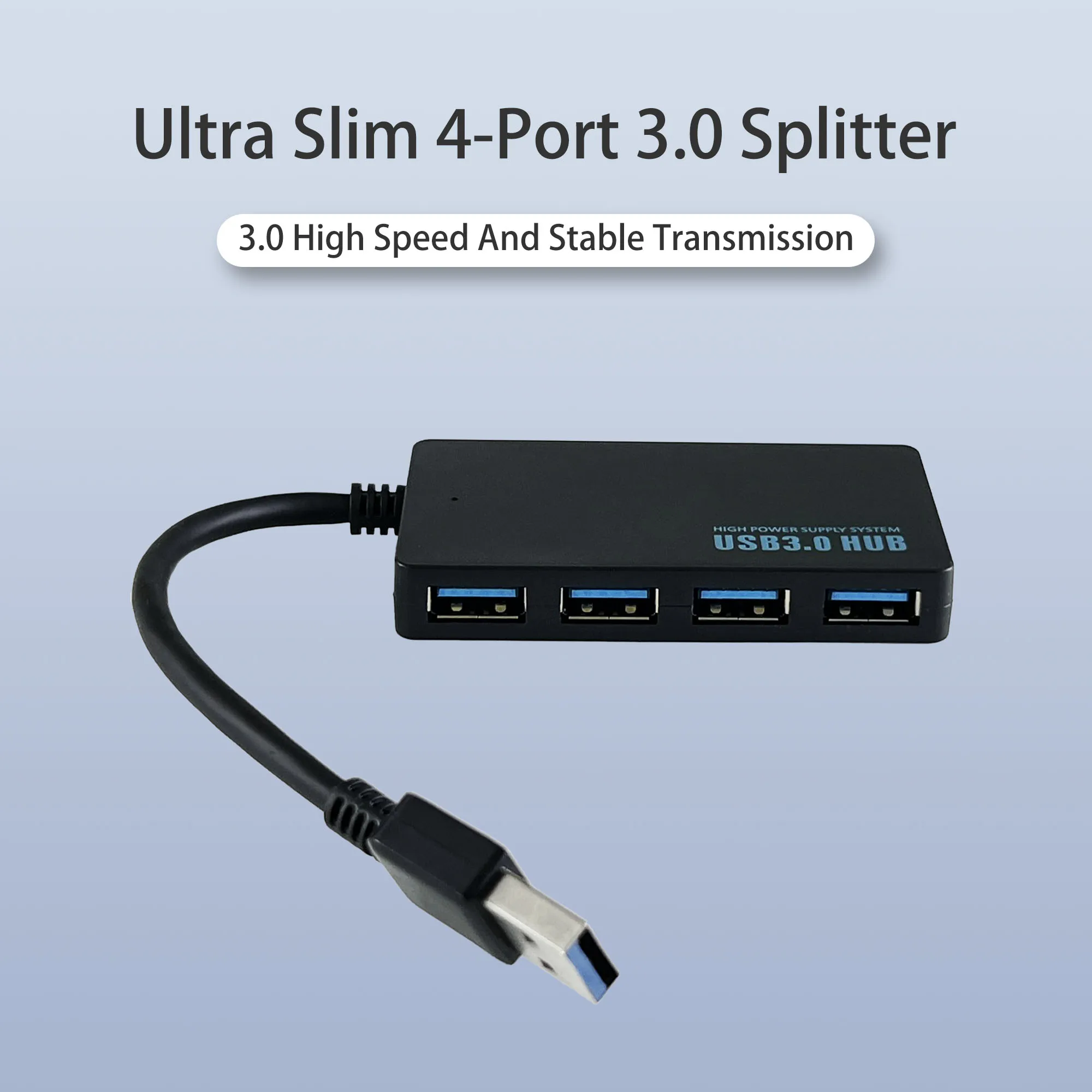 1PCS 4-port USB Hub One To Four Splitter Hub Plug And  PlaySmall Socket Hub USB 4-port Splitter For Laptops