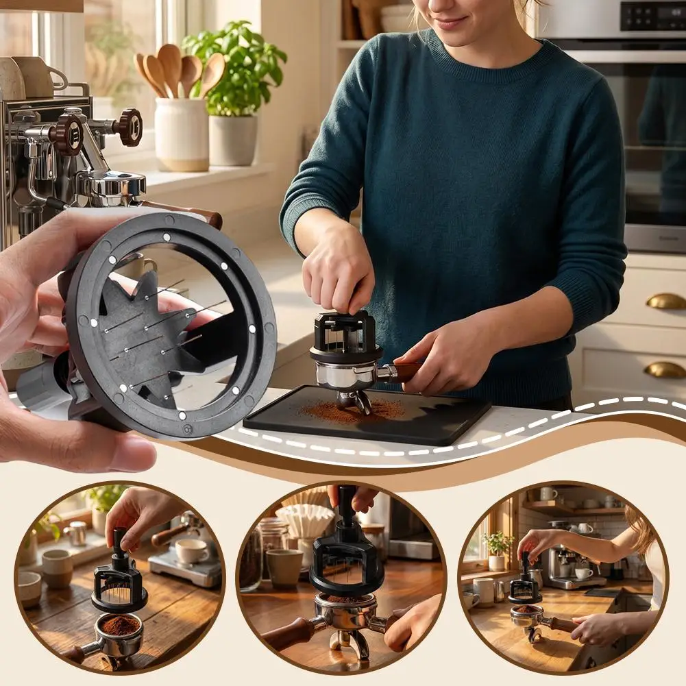 WDT Coffee Needle-type Dispenser Rotating Design Anti-clogging Portable Espresso Grounds Leveling Tool For Coffee Shops And Home
