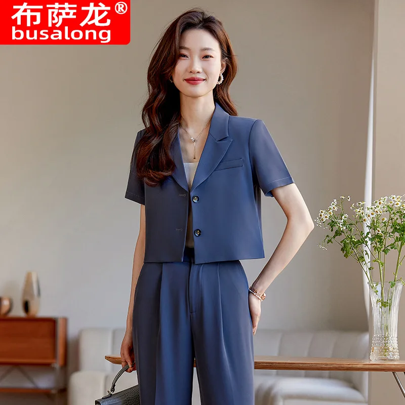 Small Suit Jacket for Women Summer2024New Fashion Temperament Office Wear Short Goddess Temperament Suit