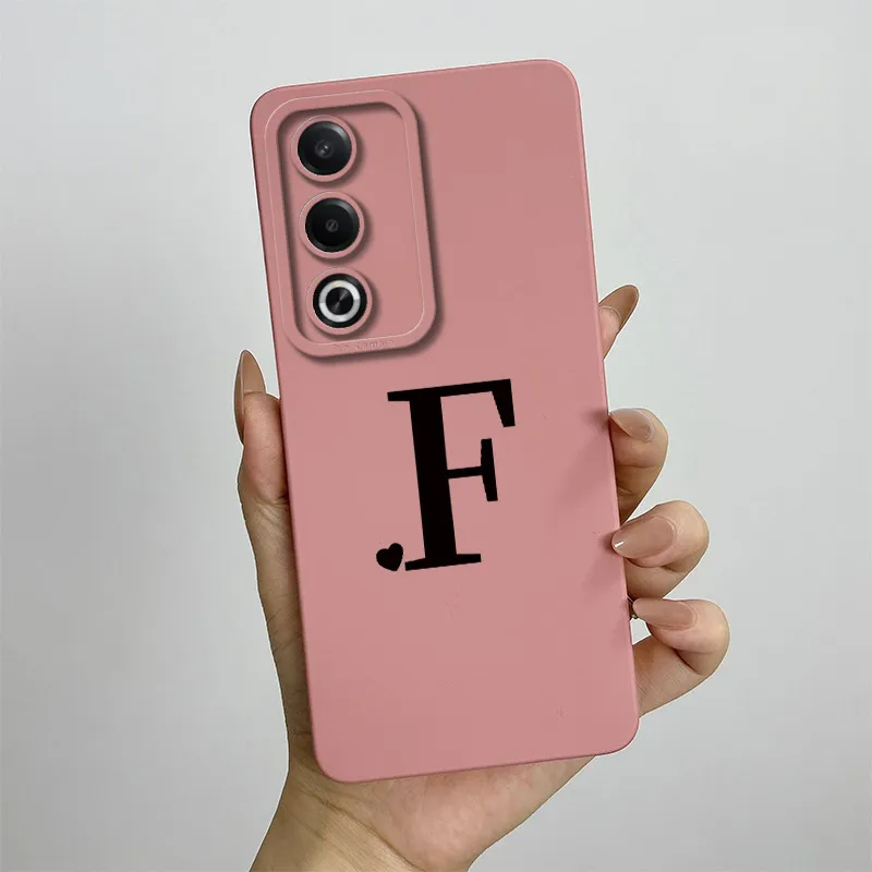 For Oppo A80 5G Case OppoA80 CPH2639 Cover Cute Letters Square Silicone Phone Case For Oppo A3 Pro 5G A3Pro CPH2665 Soft Fundas