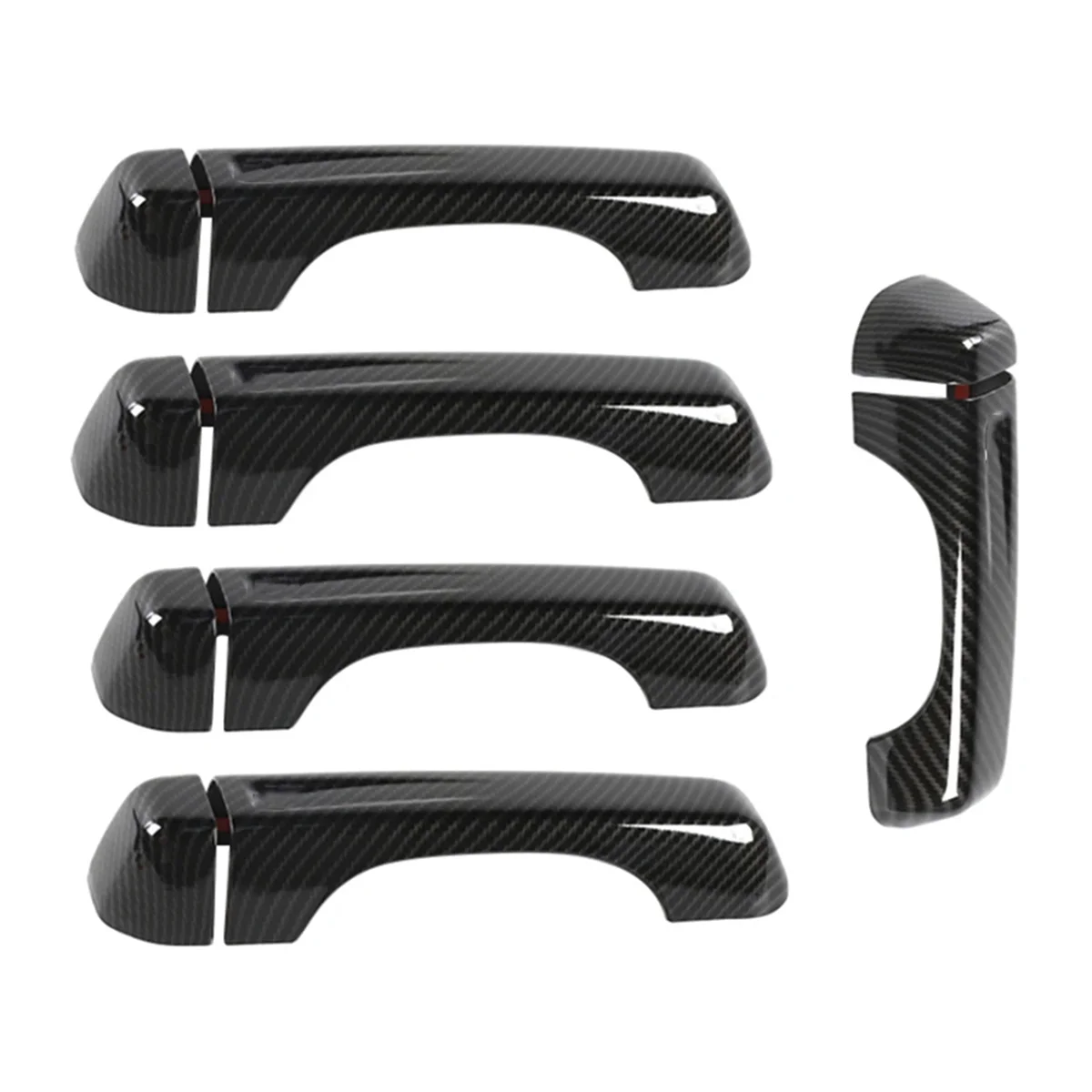 

Carbon Fiber Side Door Grab Handle Cover Trim Tailgate Handle Stickers for Jeep Wrangler JL 18-23 Exterior Door Handles