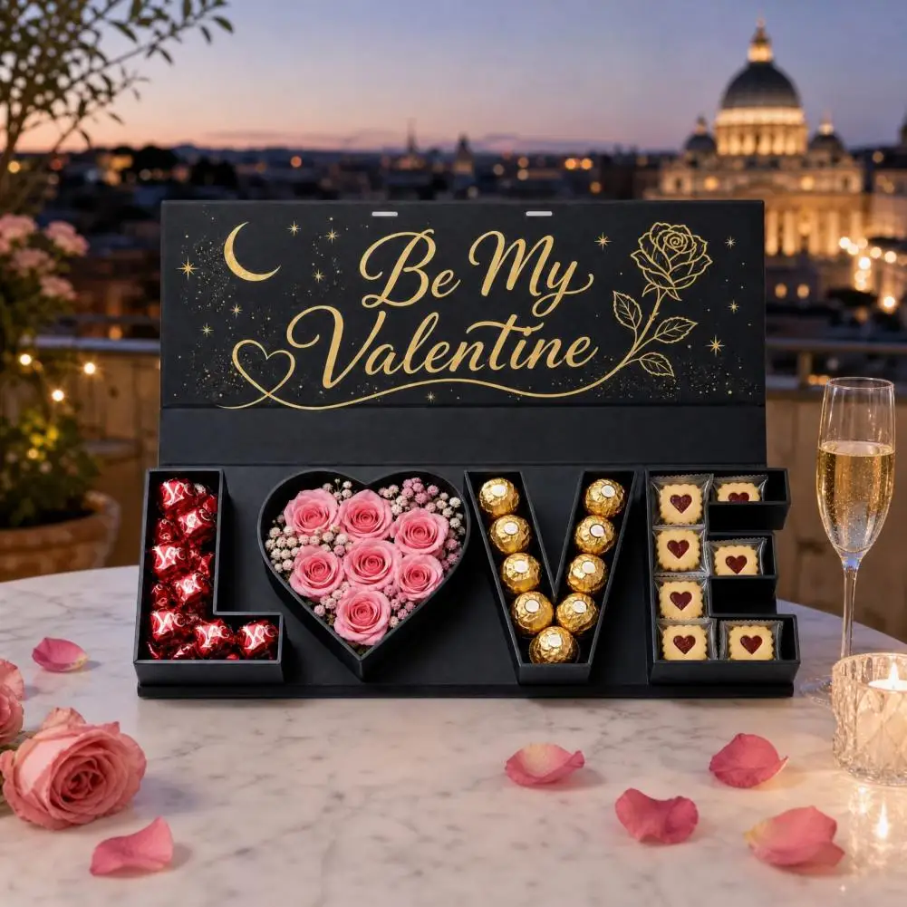 Caja de Regalo Vacía para el Día de San Valentín 2026, Caja de Regalo Romántica para Rellenar, Caja para Empacar Joyas, Chocolates, Fresas y Dulces para Cumpleaños