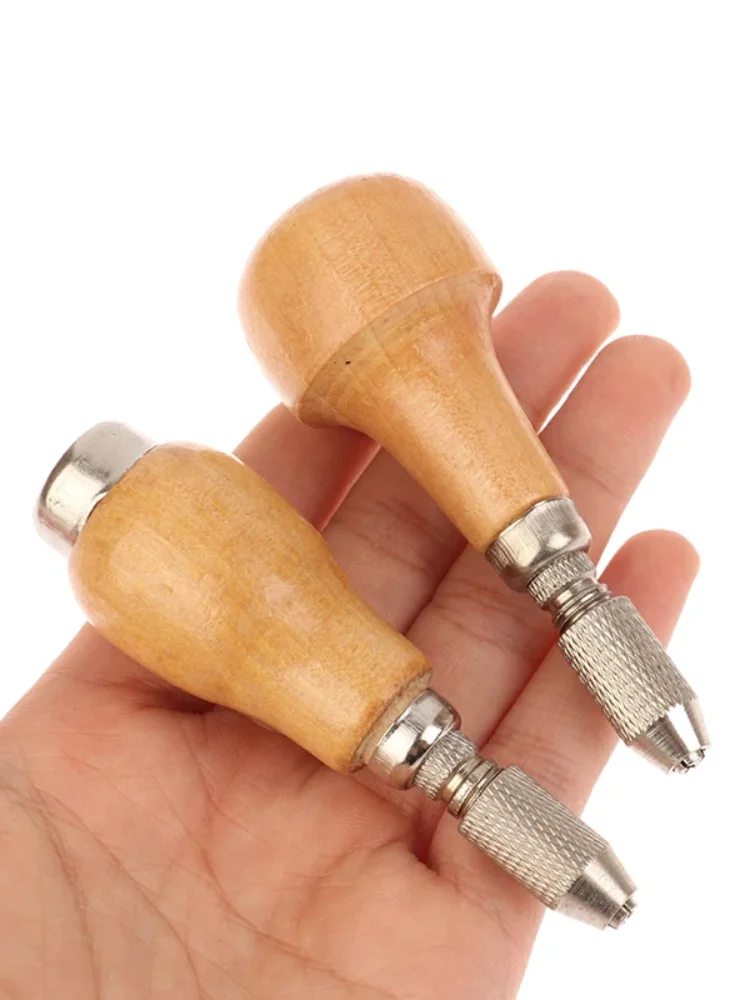 Wooden Handle Jewelers Pin Vise With Chuck - Precision Micro Drilling Tool For Wire Wrapping Beading DIY Jewelry Making Kit
